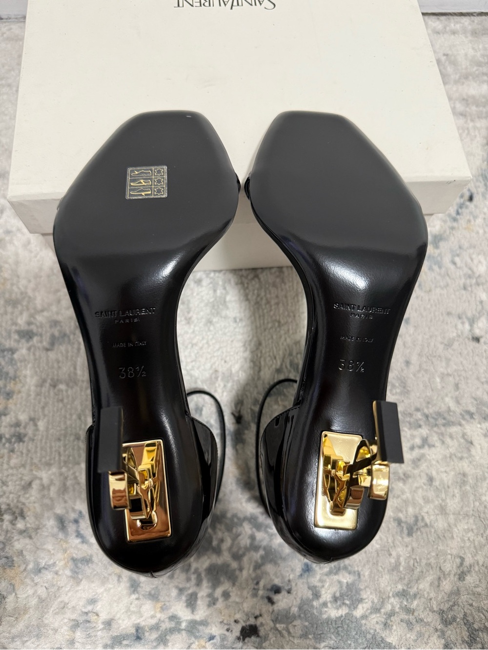 Saint Laurent Women's Opyum 85 Heels Black/Good - Size 38.5 EU / 8.5 US - NEW - Picture 5 of 5